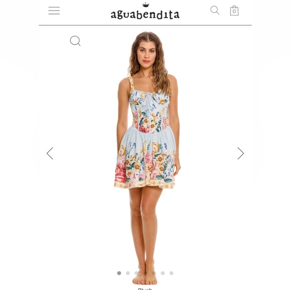 Agua Bendita, Resort Wear
Riveria Radiance Spring Blush Floral Cotton Minidress - Picture 11 of 11